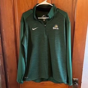 Nike Dri-FIT Wright State Raiders Quarter-Zip. Size: Large. Color: Green